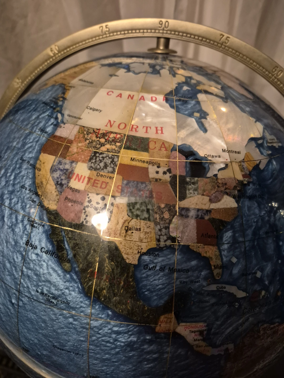 Decorative Gemstone Globe on Stand - photo 2