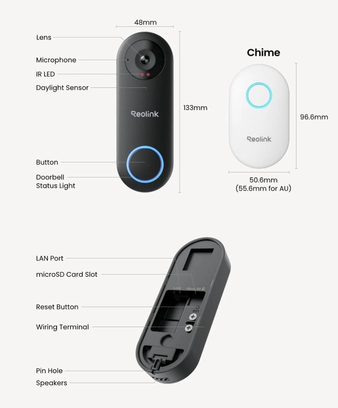 Wired New Reolink Doorbell WiFi with Chime V2 - photo 3