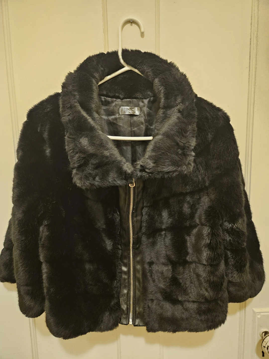 Love Token Black Faux Fur Jacket