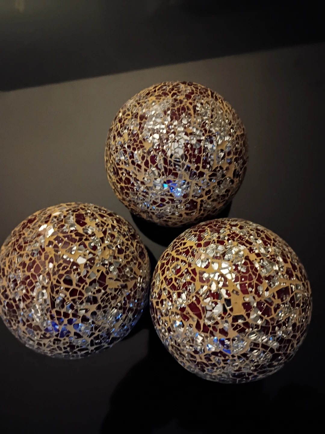 Mosaic Decorative Spheres - Set of 3