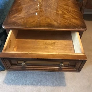 Wooden Side Table with 3 Drawers - photo 2