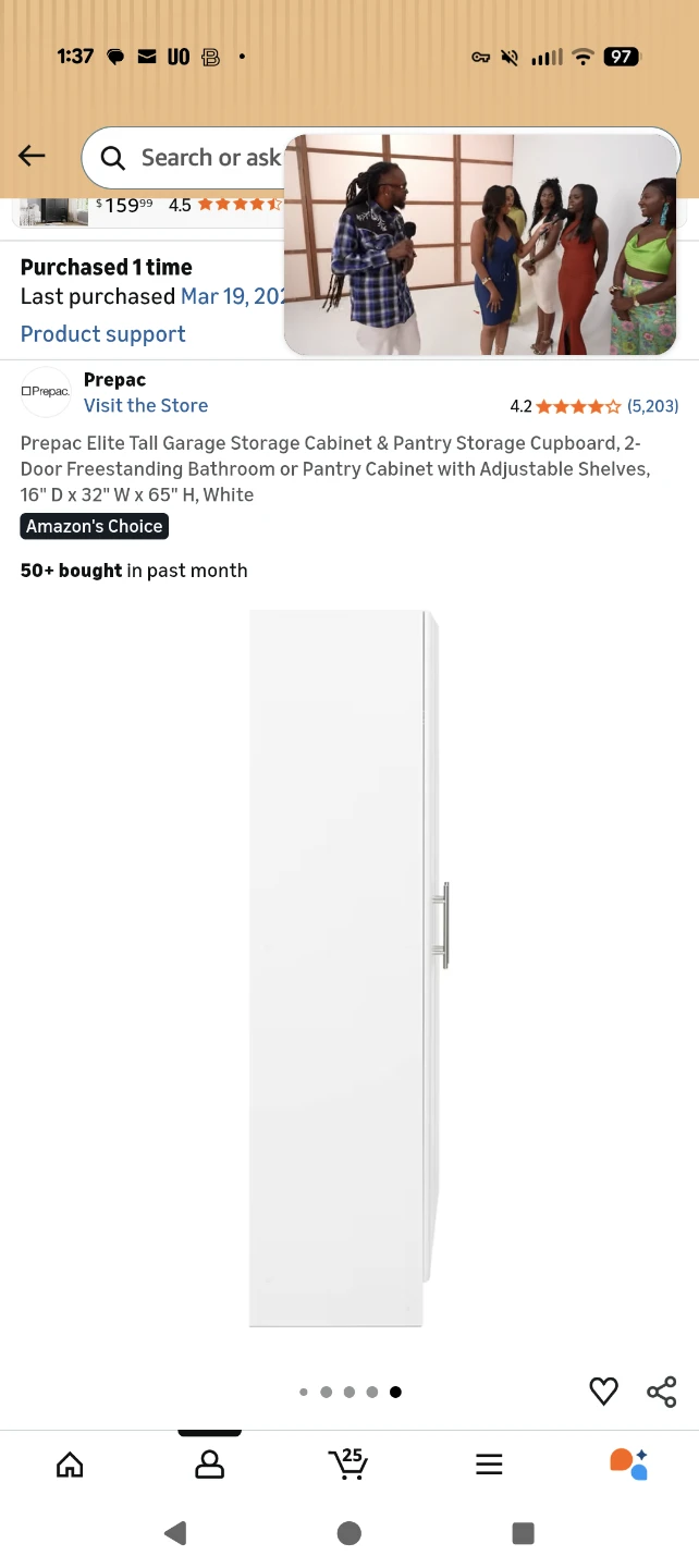 Prepac Elite Tall 2-Door Storage Cabinet - White - photo 4