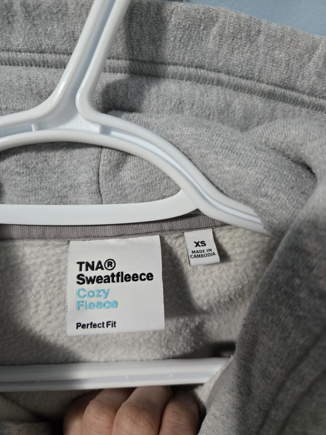 TNA Grey Fleece Zip-Up Hoodie XS - photo 2