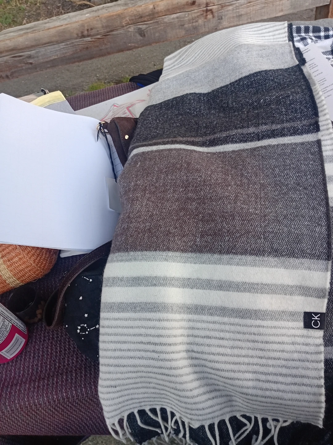 Calvin Klein Striped Scarf🥕 - photo 2