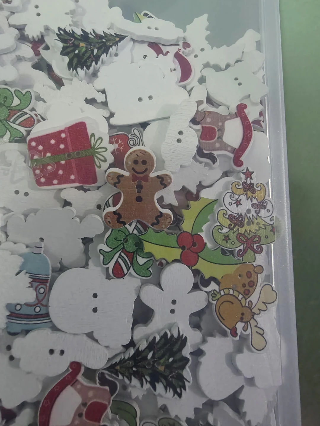 Christmas Wooden Buttons Decorative Accessories - photo 2