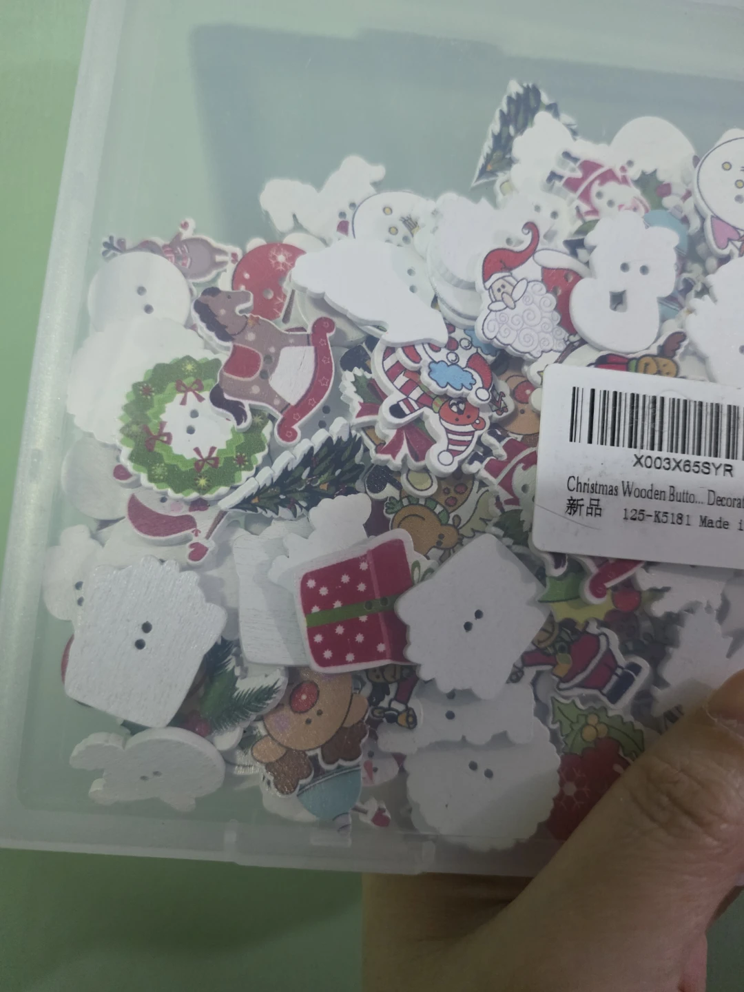 Christmas Wooden Buttons Decorative Accessories - photo 3