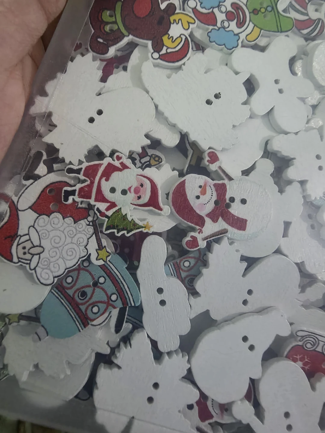 Christmas Wooden Buttons Decorative Accessories - photo 4