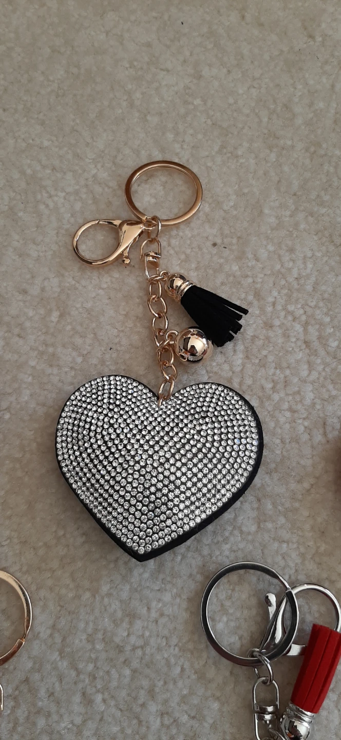 Heart Rhinestone Keychain - photo 3
