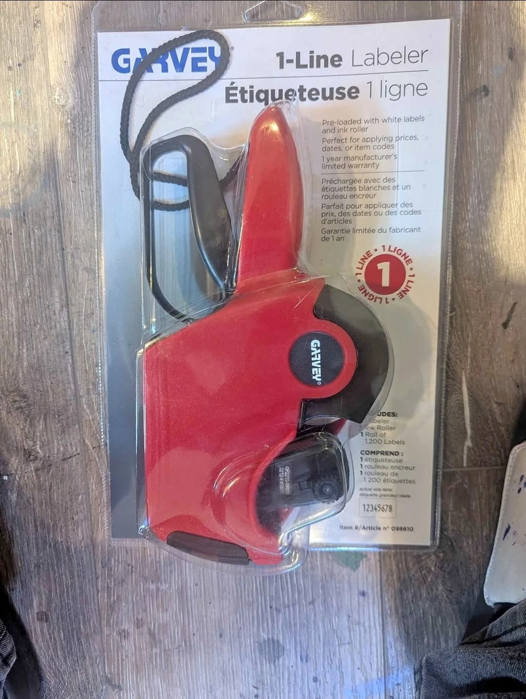 Garvey 1-Line Labeler - New in Box