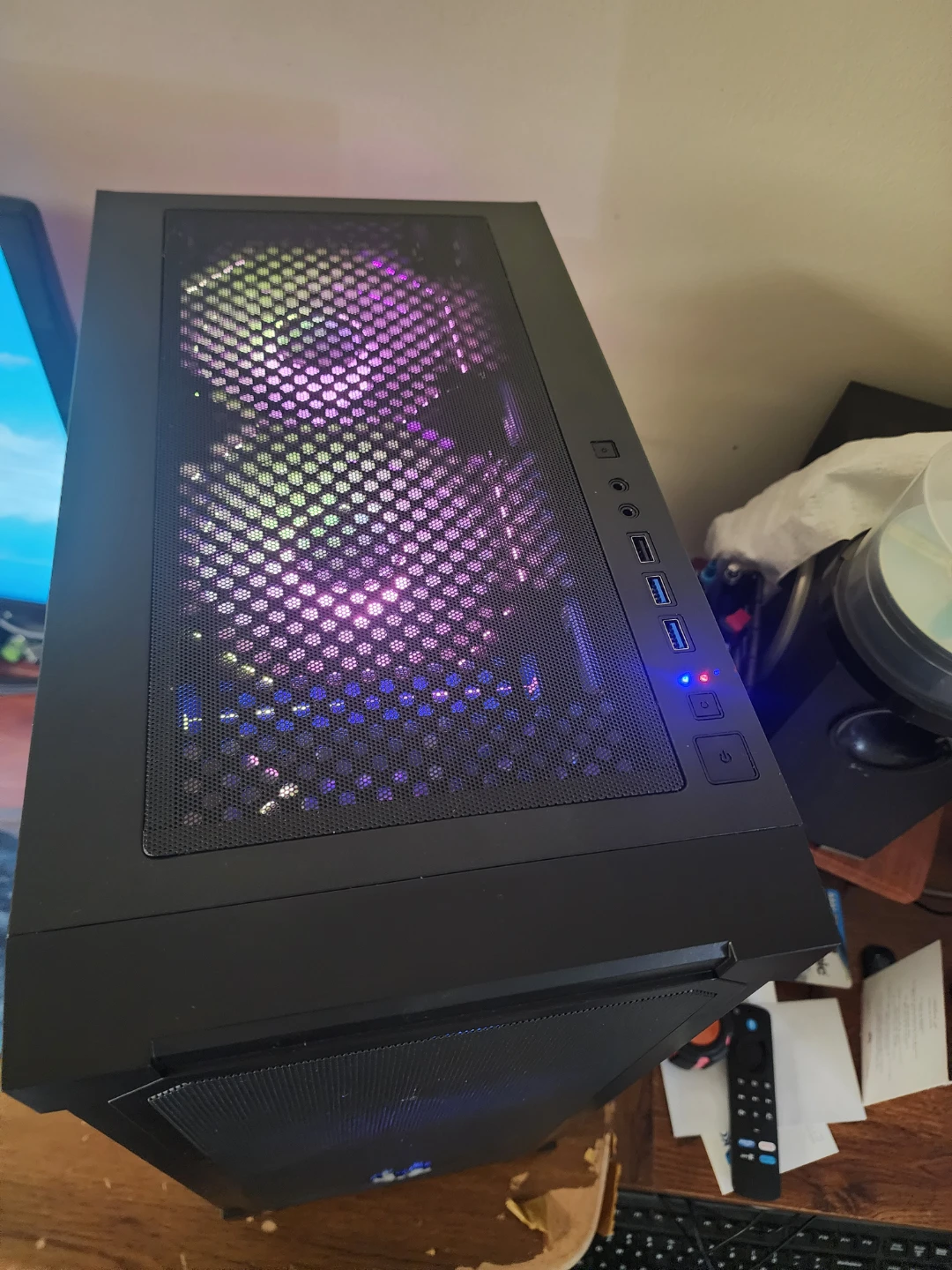 PC case only with 4 argb fans (news) with rgb hub - photo 3