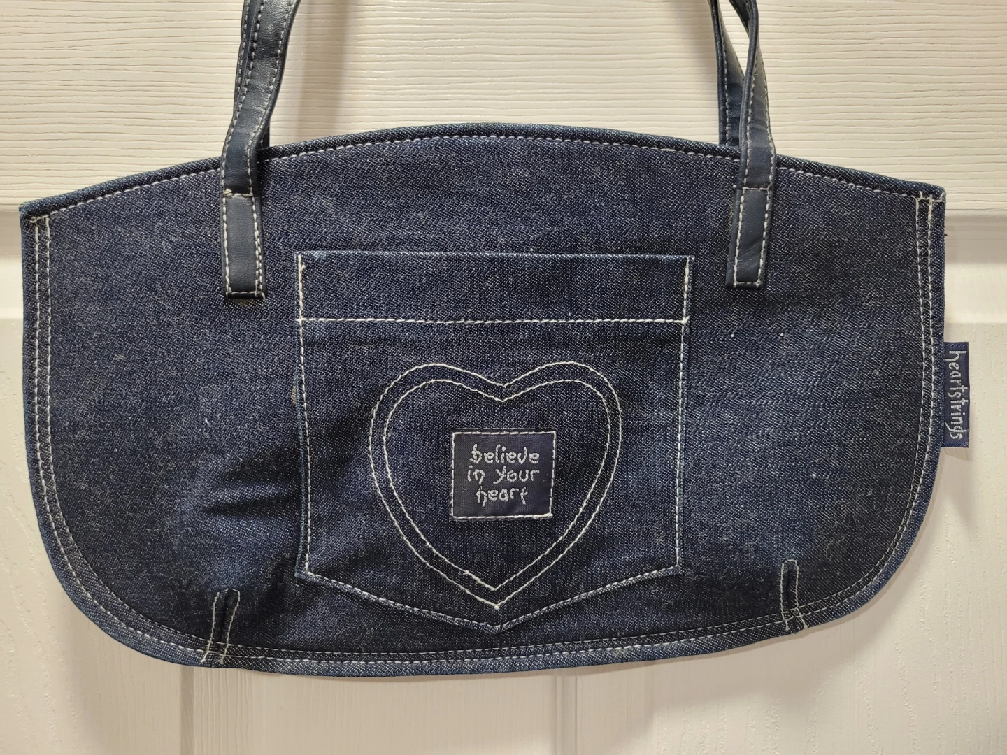 Heartstrings Denim Tote Bag - Like New!