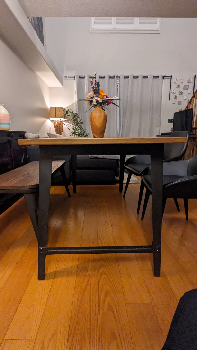 Dining Table with Bench and 2 Chairs - photo 5