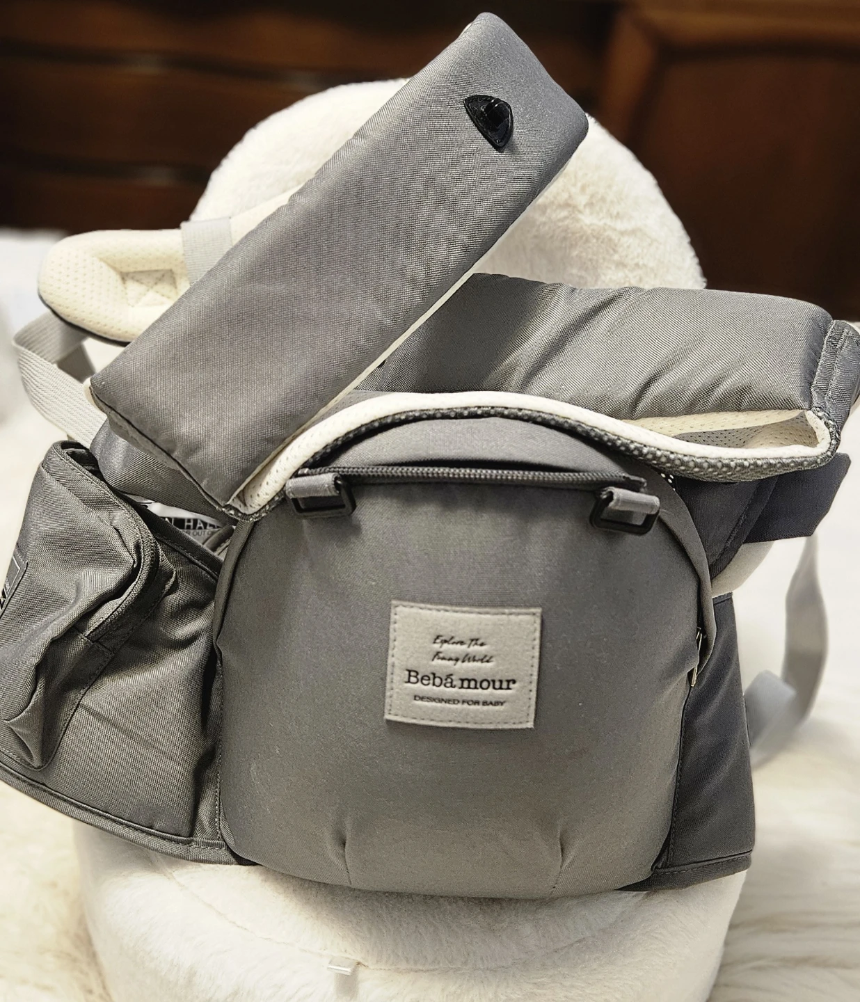 Bebamour Grey Hip Seat Carrier