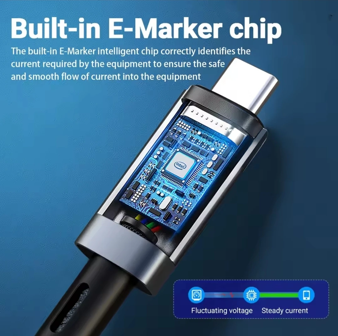 Thunderbolt 4 USB 4 Cable Fast Charging Data 240W 8K@60Hz 40Gbps - photo 5