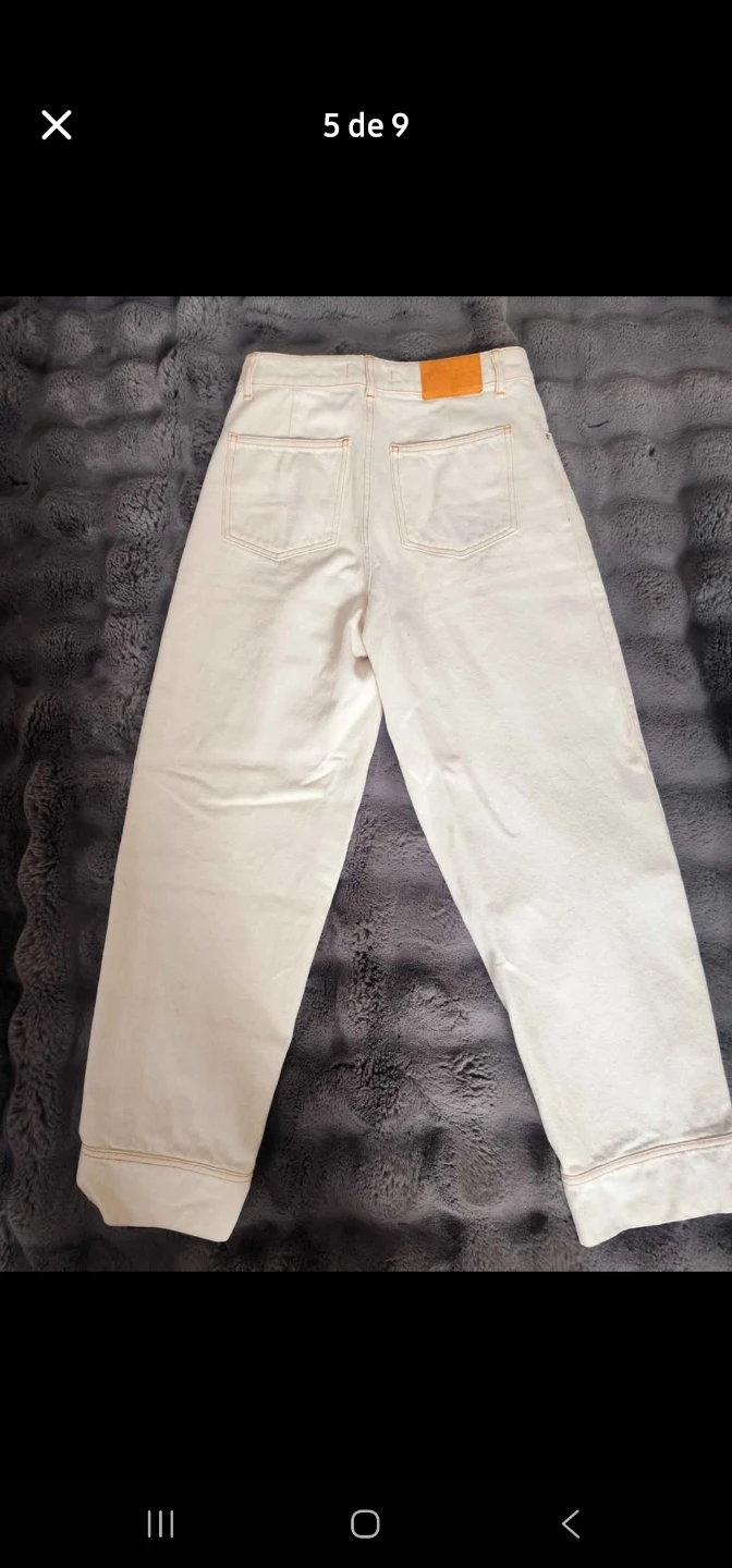 HOFF Off-White Wide Leg Jeans Size 38 - photo 5