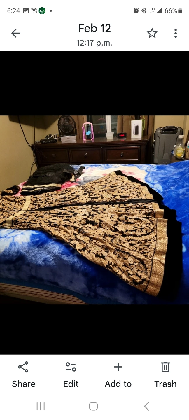 Black & Gold Embroidered Dress - photo 3