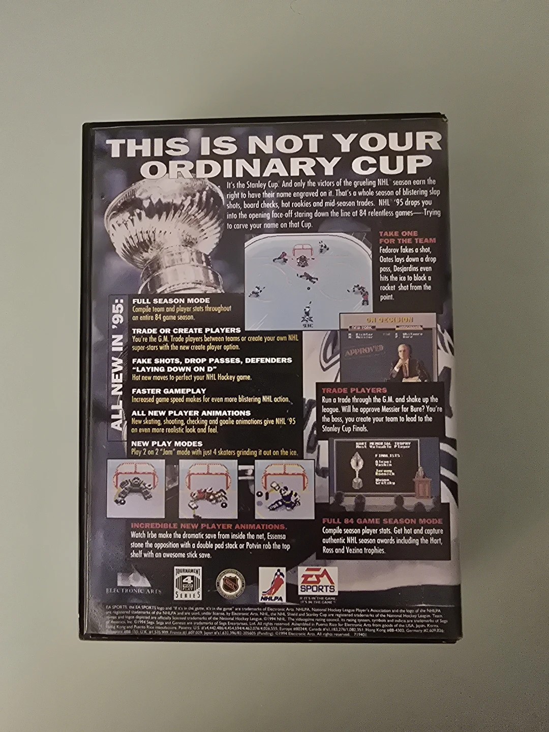 NHL '95 Sega Genesis Game : box & manual only - photo 2