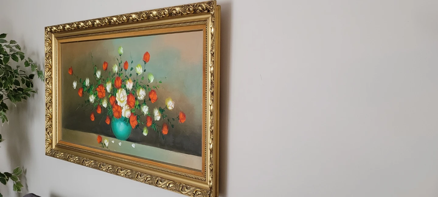 Framed Floral Oil Painting - photo 2