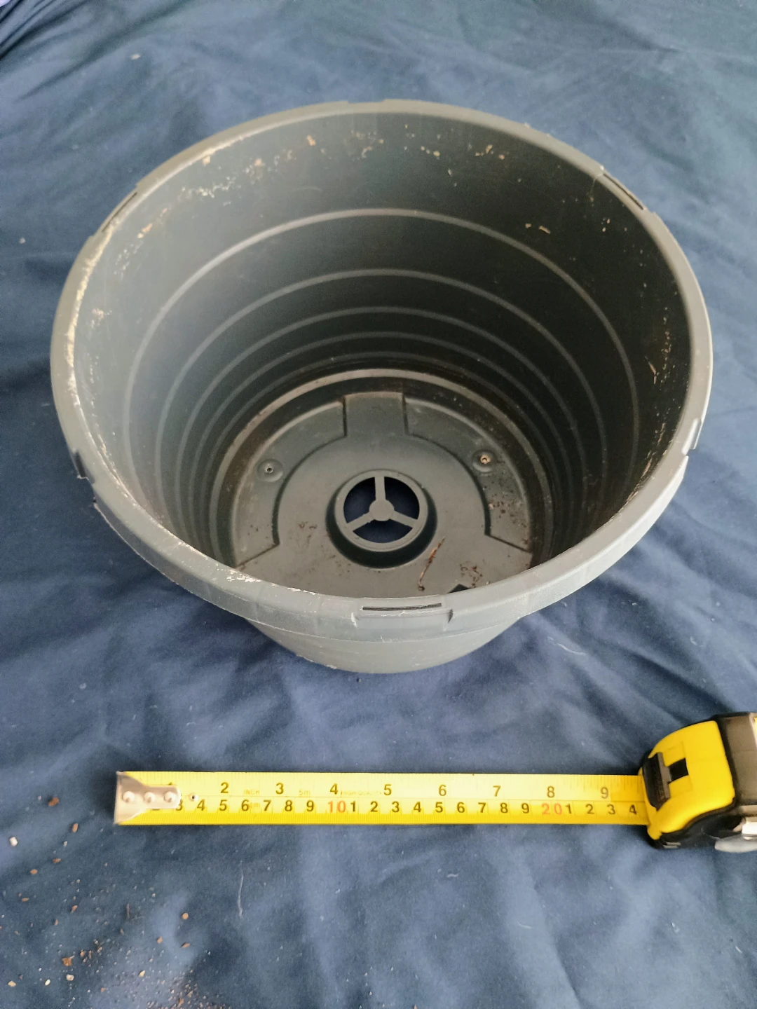 Grey Plastic Plant Pot