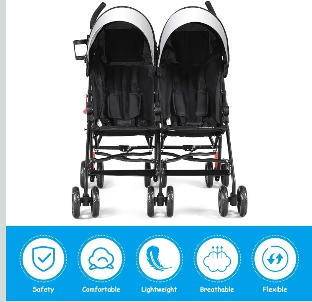 BabyJoy Double Stroller - Lightweight & Flexible - photo 4