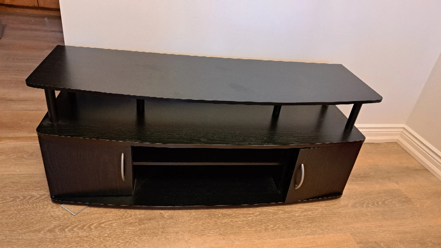 Black TV Stand with Storage
