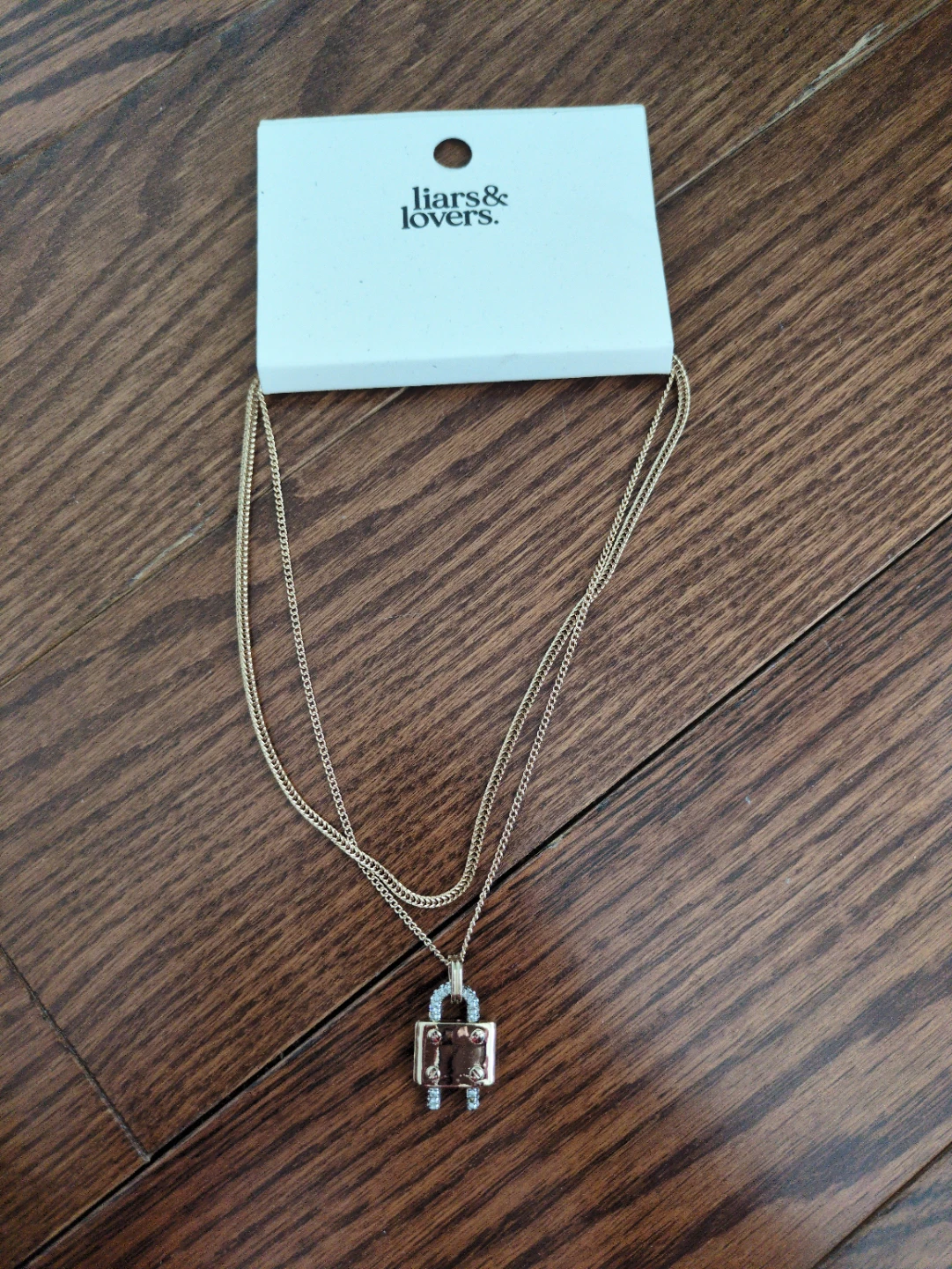 Liars & Lovers Gold Lock Necklace