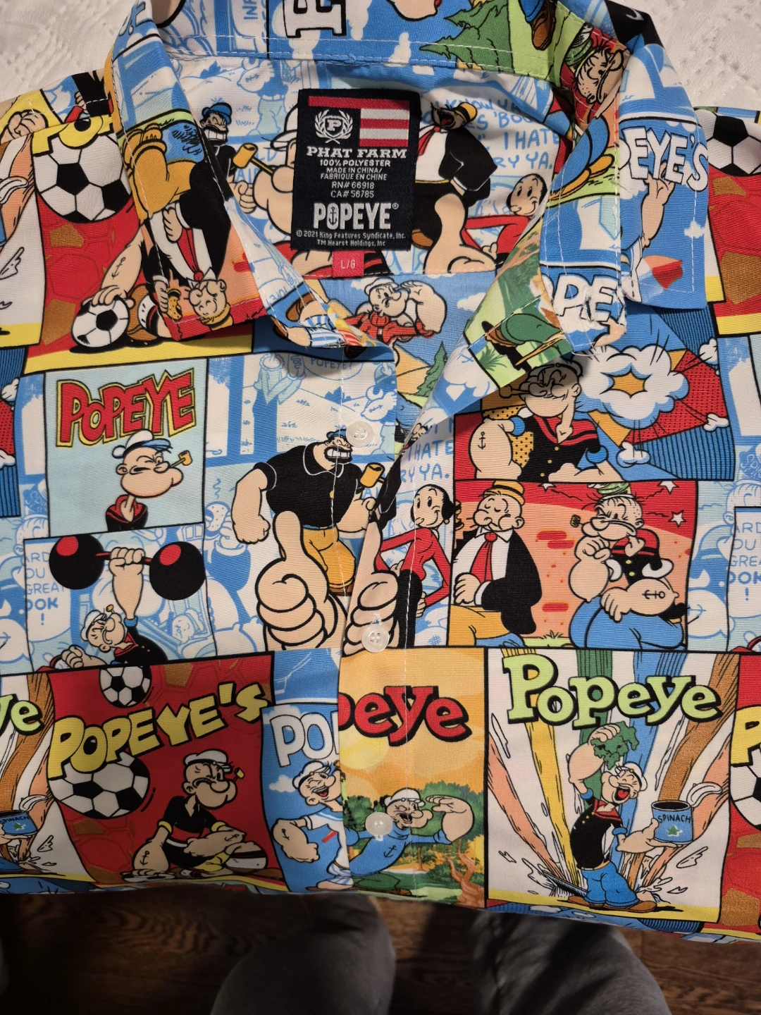 Phat Farm x Popeye Button Up Shirt - L - photo 4