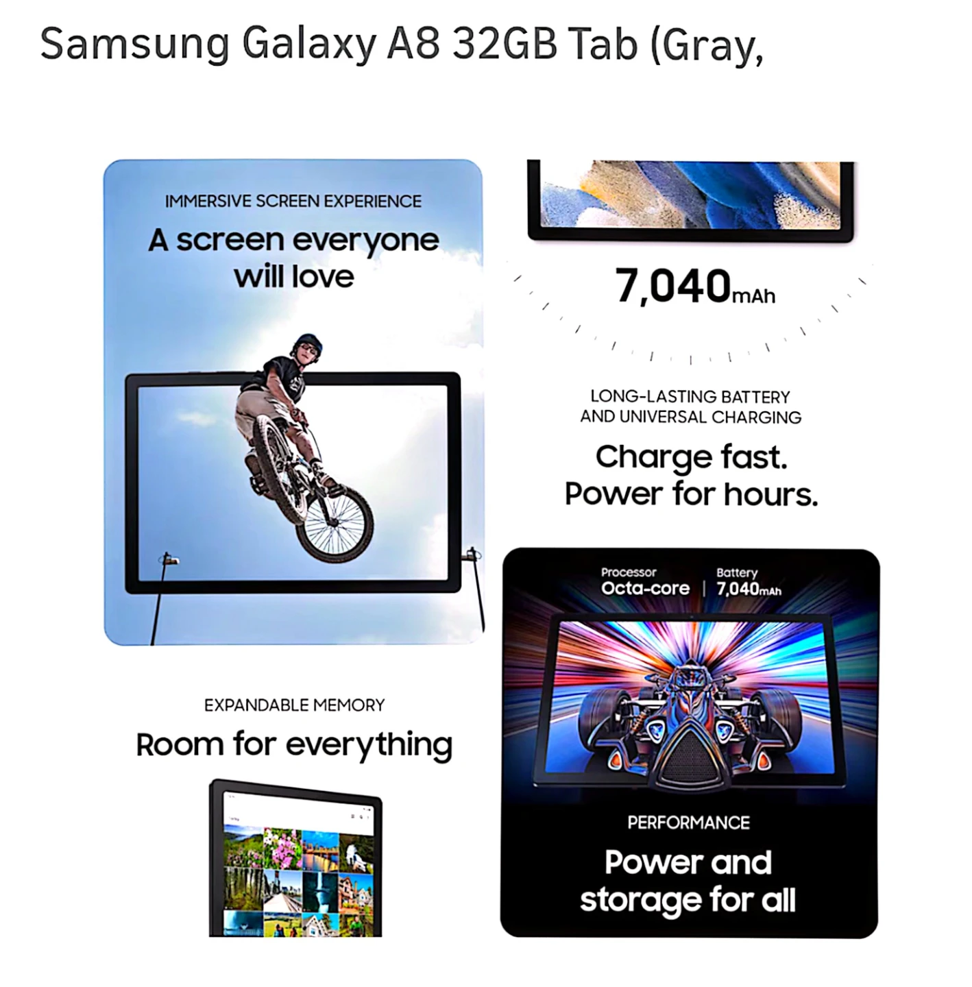 Samsung Galaxy Tab A8 10.5" 32GB Gray