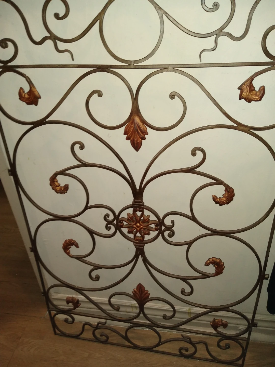 Victorian wrought iron window grate