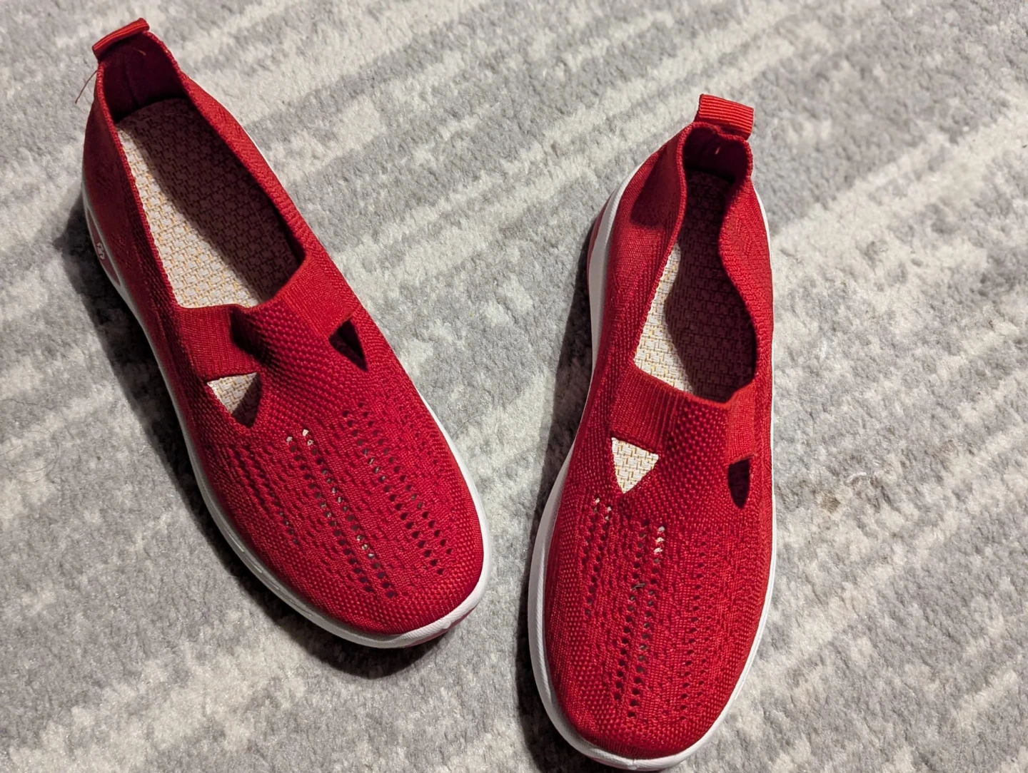 Red Slip-On Shoes