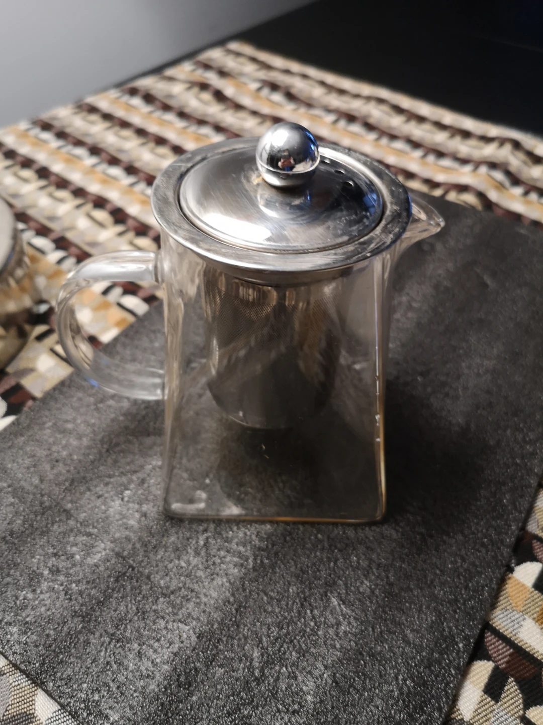 Square Glass Teapot with Infuser - photo 2