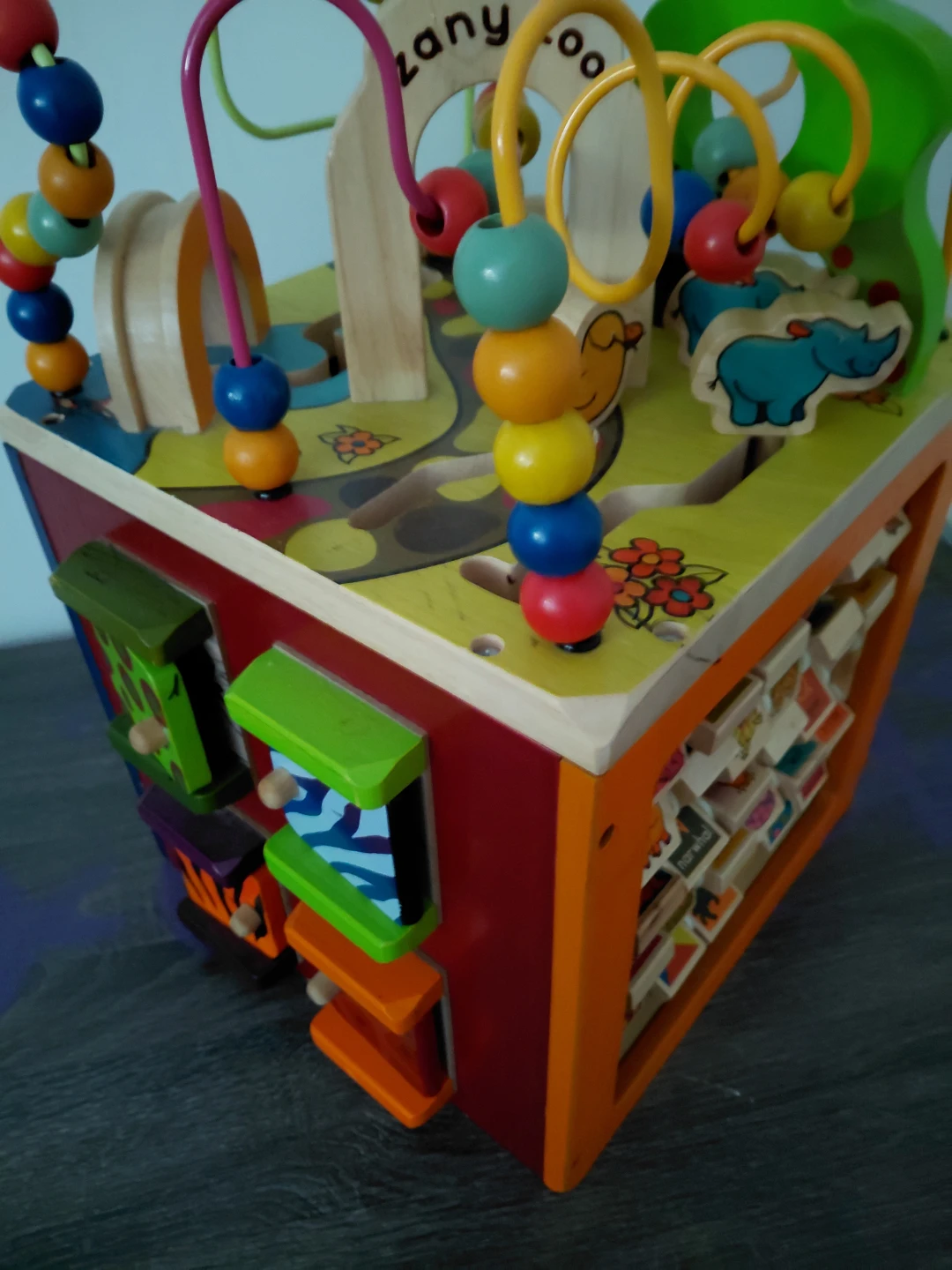 Zany Zoo Wooden Activity Cube