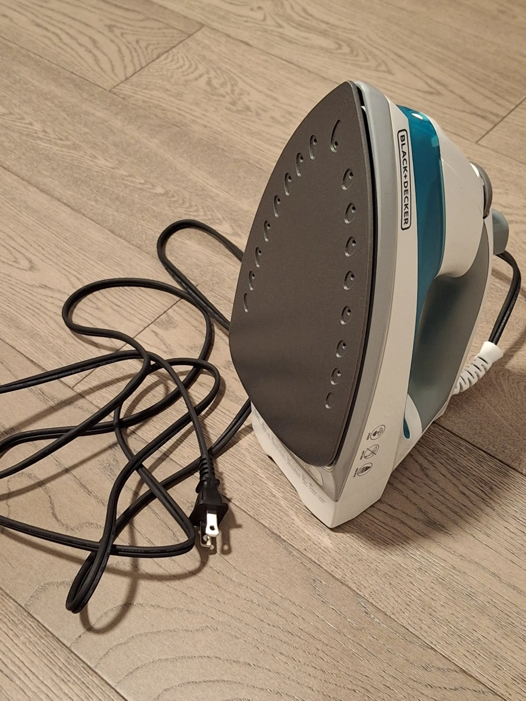 Black Framed Wall Mirror and Like New Steam Iron Combo - photo 3