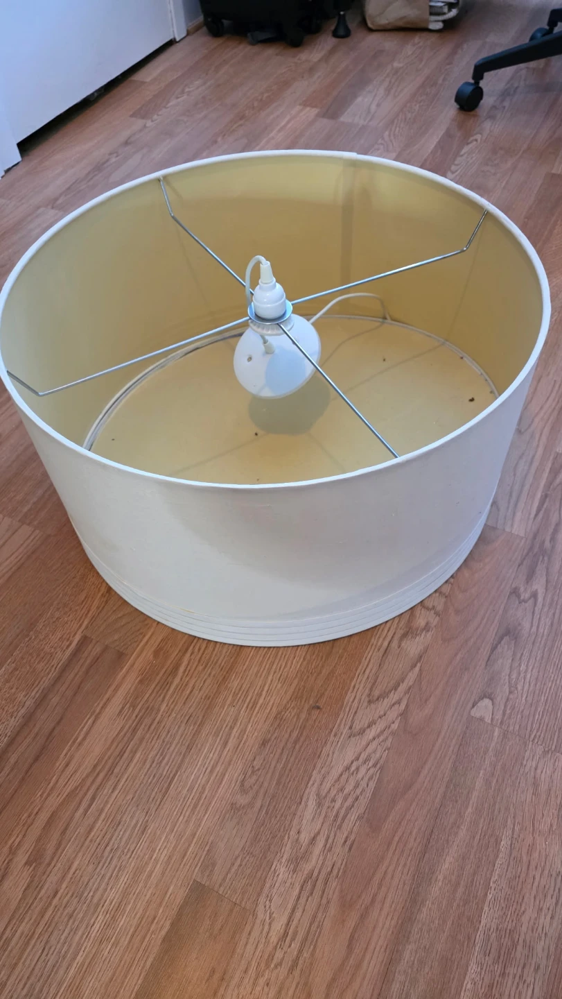 Large Drum Lamp with Shade
