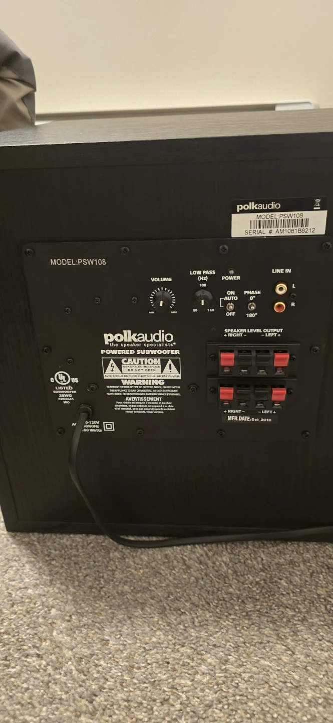 Polk Audio PSW108 Powered Subwoofer - photo 3