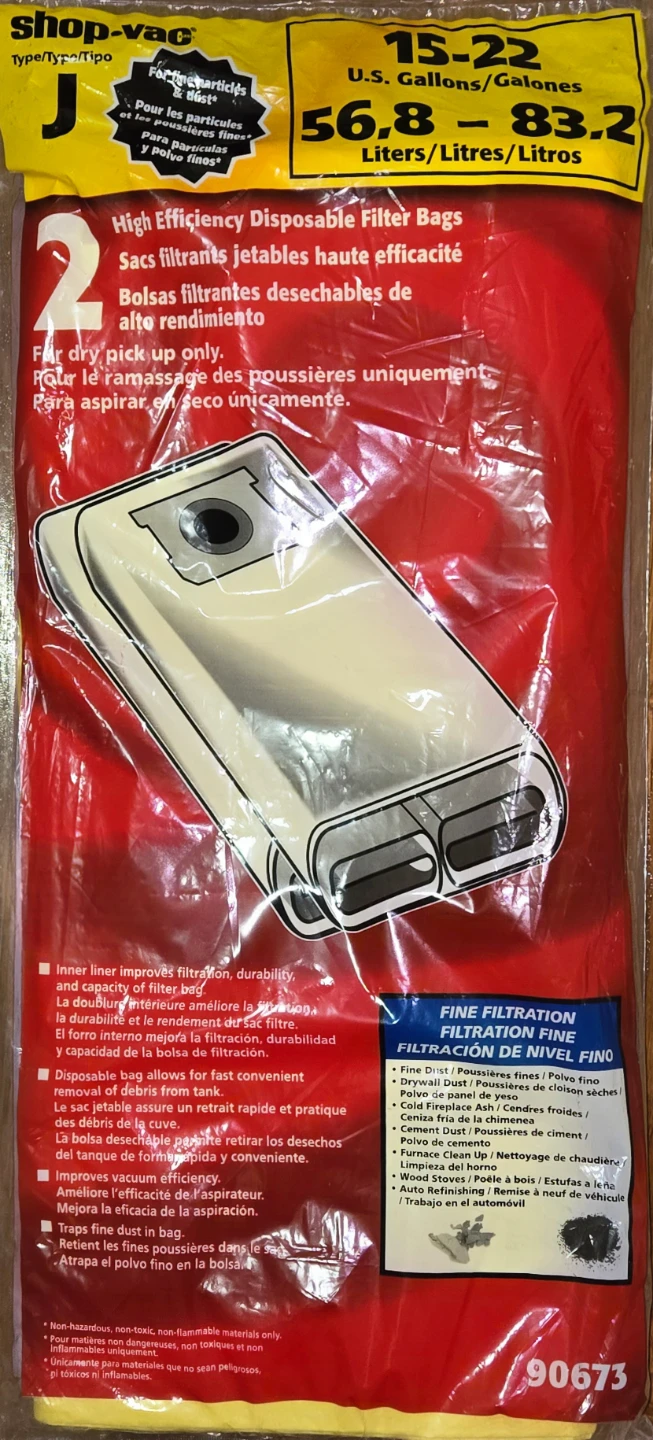 Shop-Vac Type J Disposable Filter Bags - photo 4