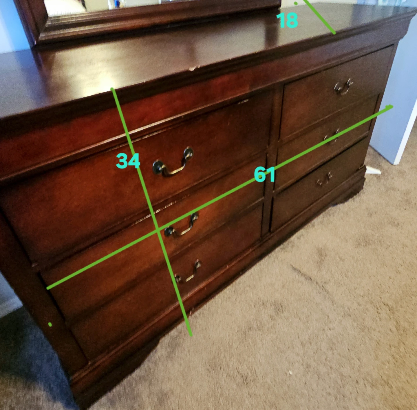 Wooden Nightstand and Dresser Set - photo 3