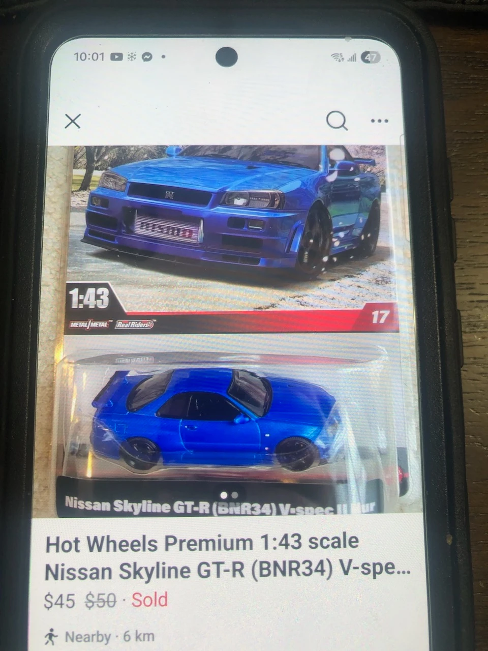 Hot Wheels Nissan Skyline GT-R (BNR34) 1:43 Scale