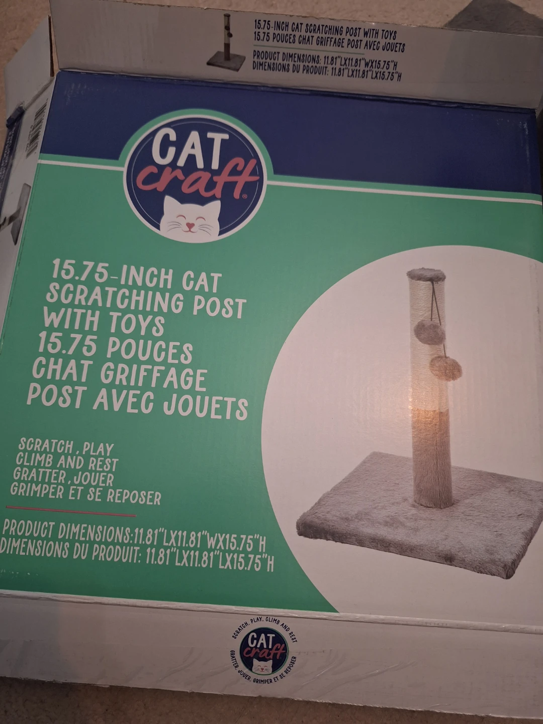 NEW Cat Scratching Post with Toys 😻 - photo 3