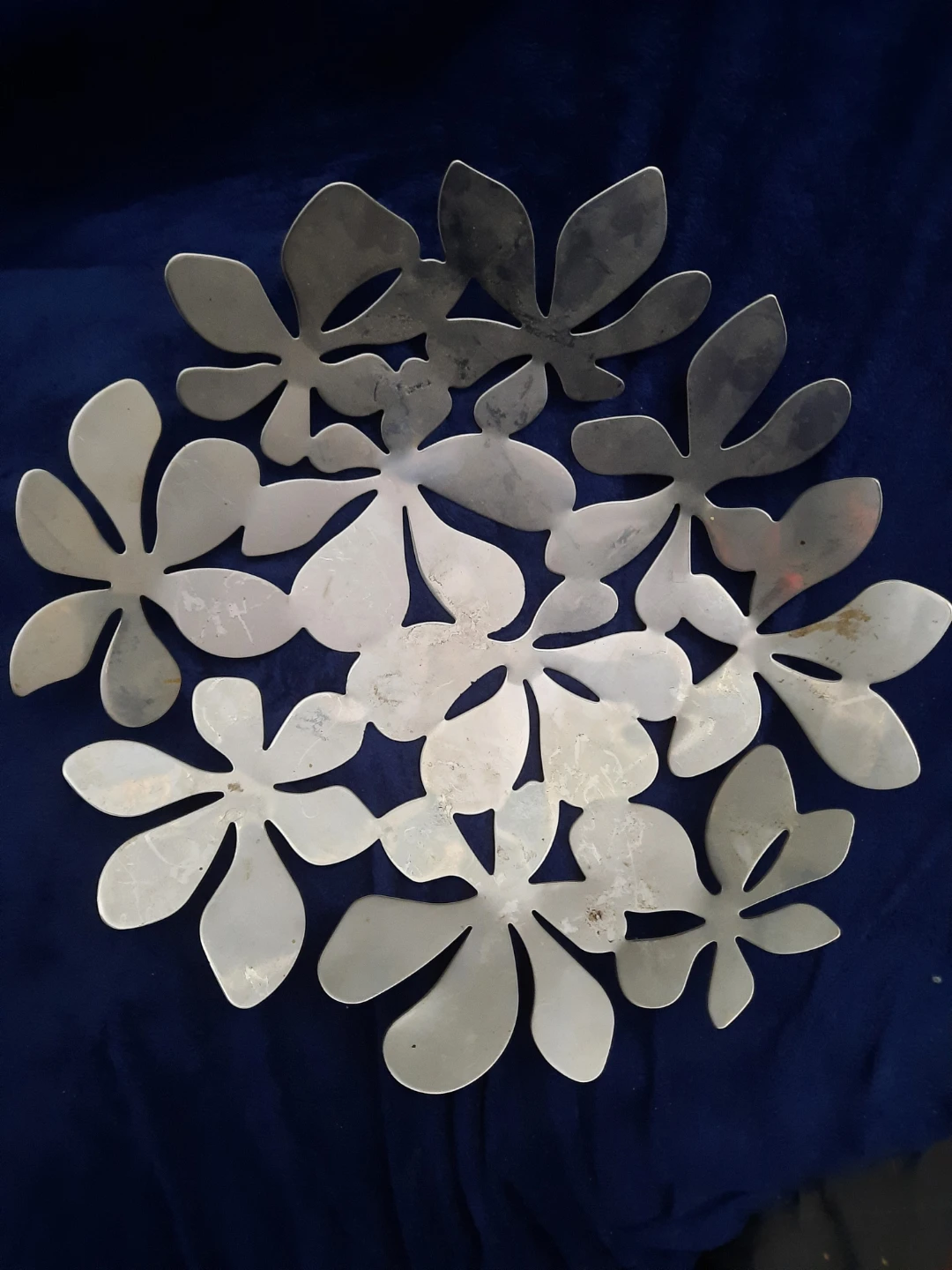 Floral Metal Decorative Bowl