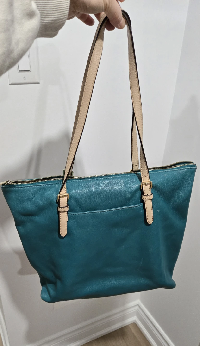 Michael Kors Teal Leather Tote Bag - photo 2