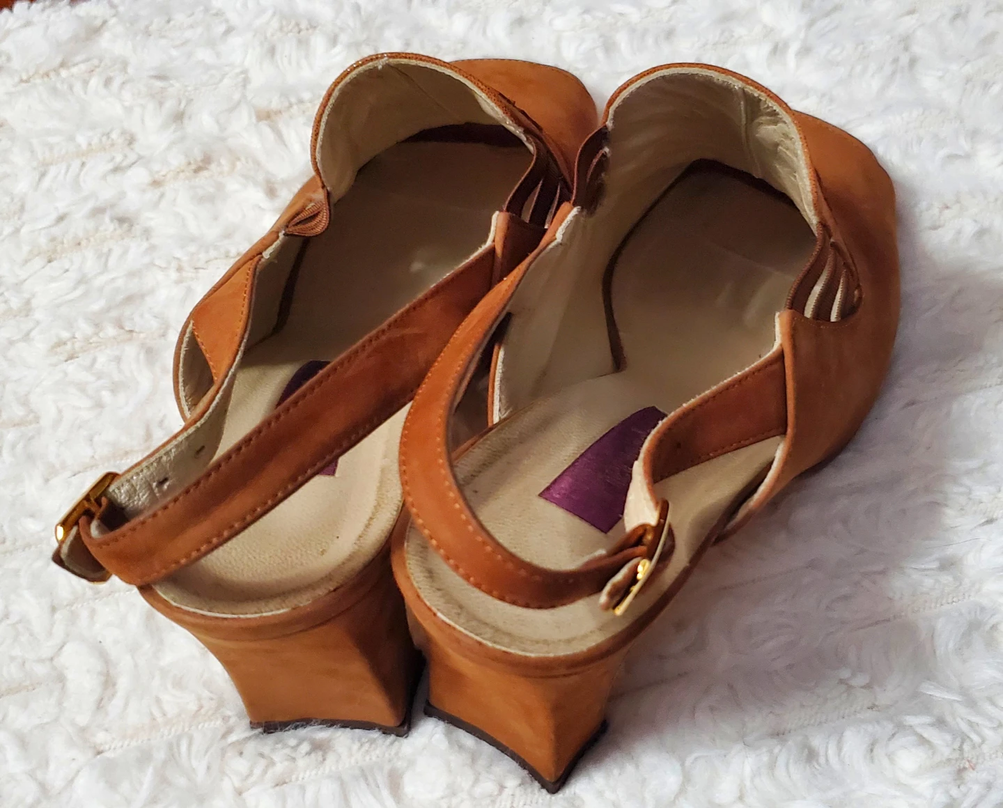 Pier Giordano Brown Suede Slingback Heels Size 37 - photo 2