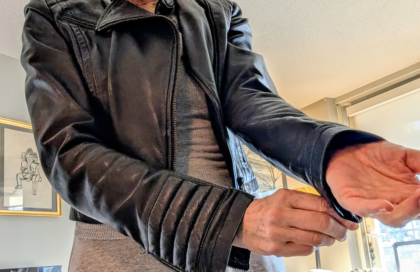 🥕Mackage Black Leather Biker Jacket - photo 3