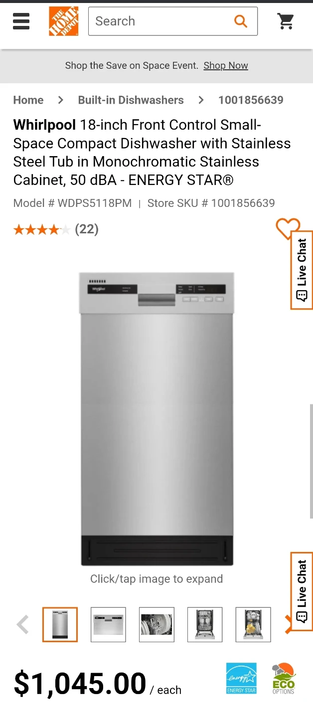 Whirlpool 18-inch Stainless Steel Dishwasher - photo 3