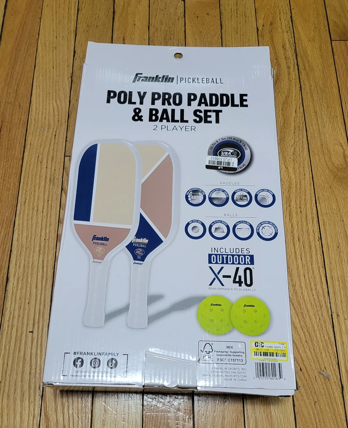 Franklin Poly Pro Paddle & Ball Set - NEW - photo 2