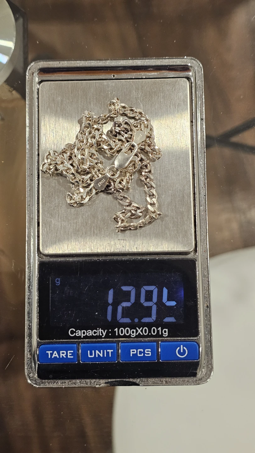 Sterling Silver Curb Chain Necklace