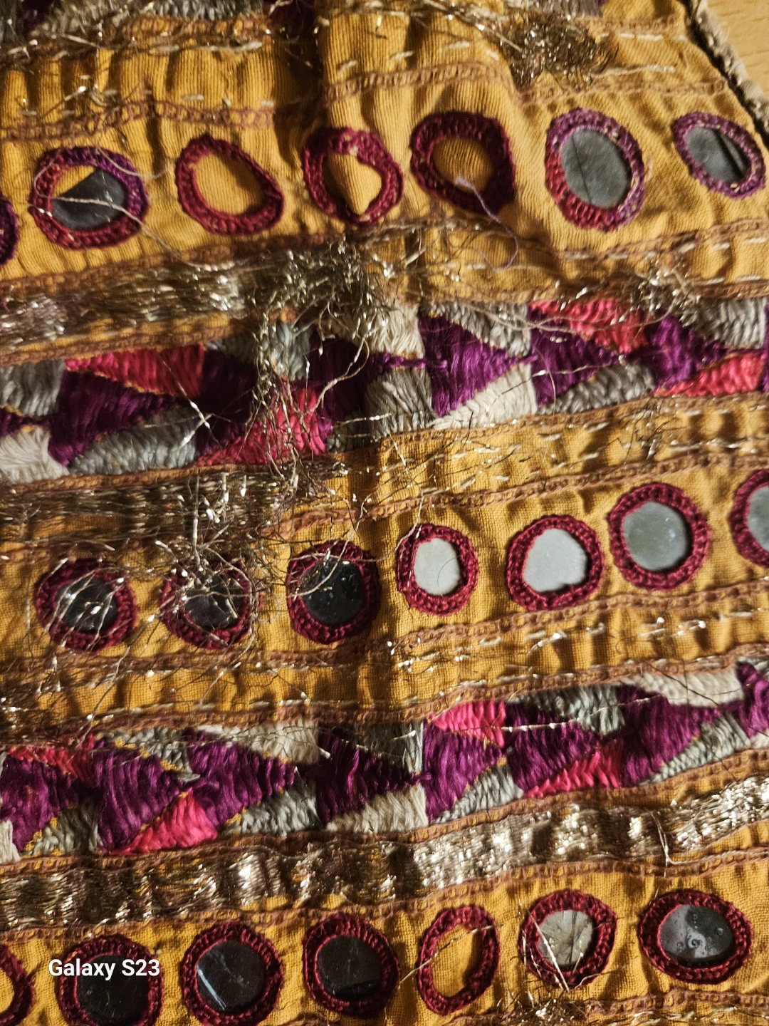 Vintage Embroidered Textile Wall Hanging - photo 3