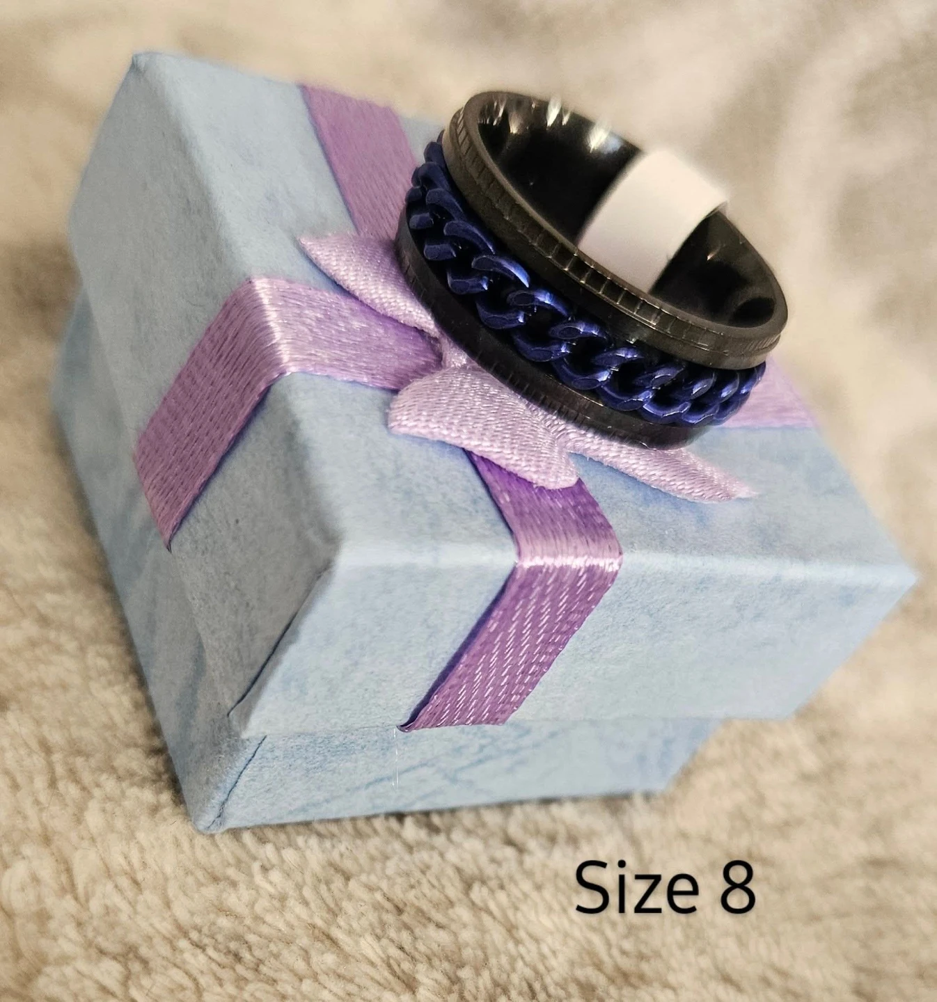 NEW! Stainless Steel Fidget Ring Size 8
