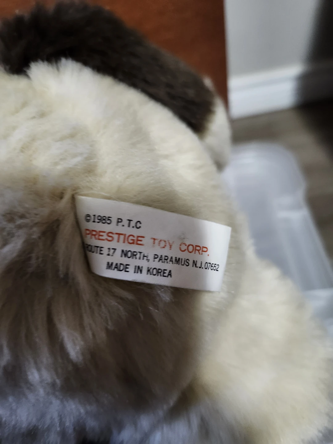 $40 prestige Roberto racoon plush 1985 - photo 3