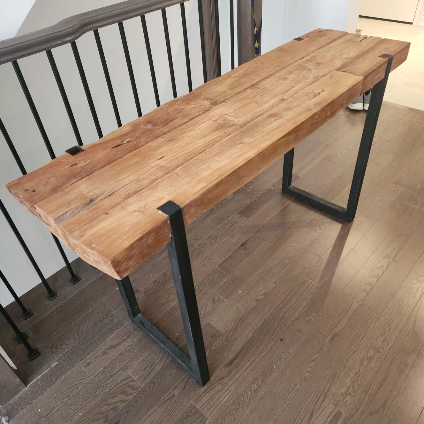 Wood and Metal Console Table - photo 2